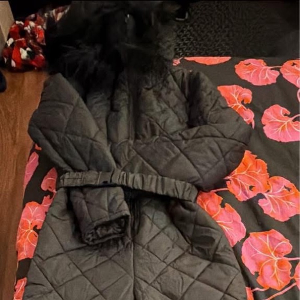 Black Quilted snow suit outfit
